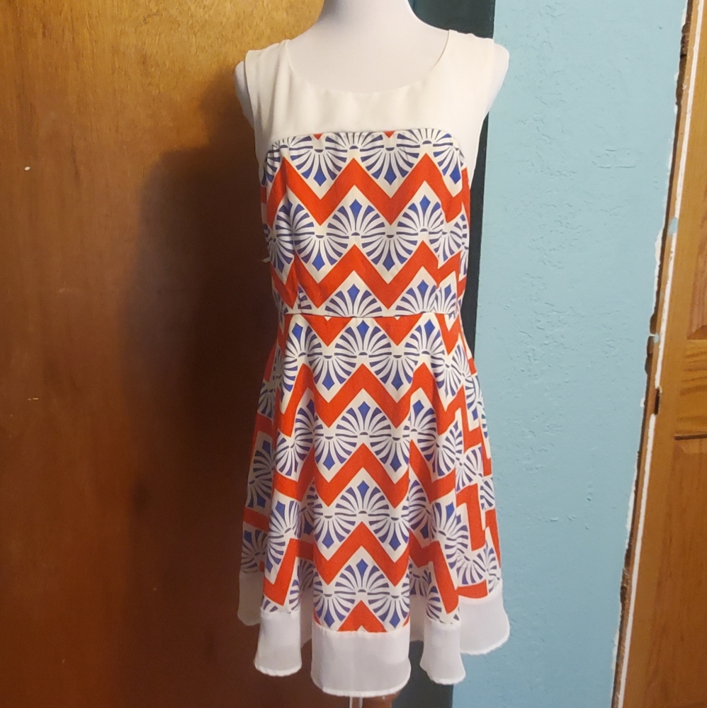 Poema Retro Print Dress